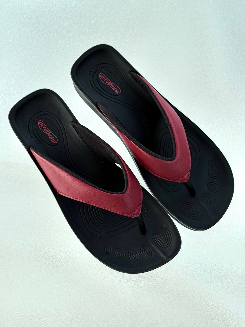 Aerothotic Matt Gloss Maroon Red Flip-Flop Sandal Women’s 40/US 10, See Chart